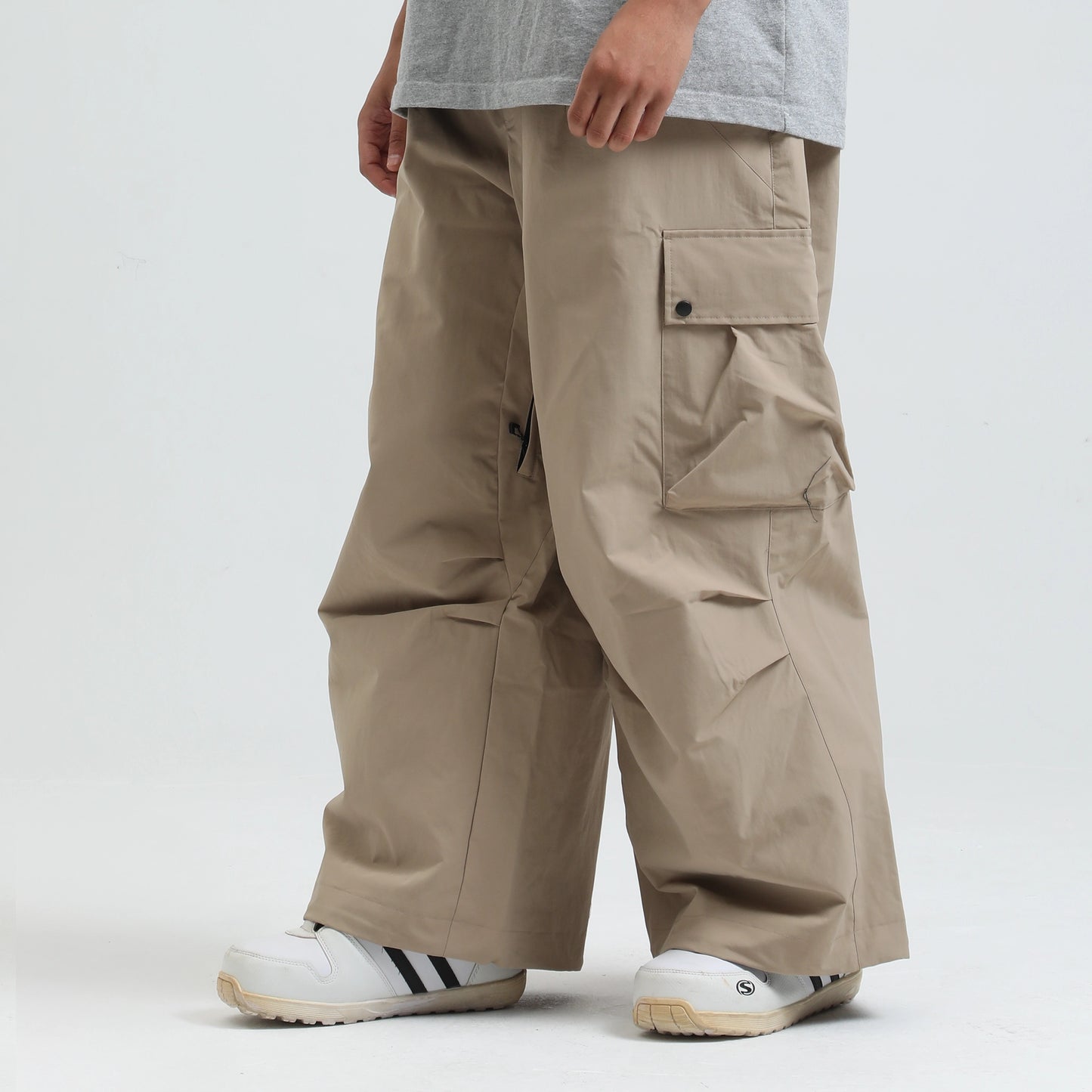 Baggy Ski & Snowboard Pants - Khaki