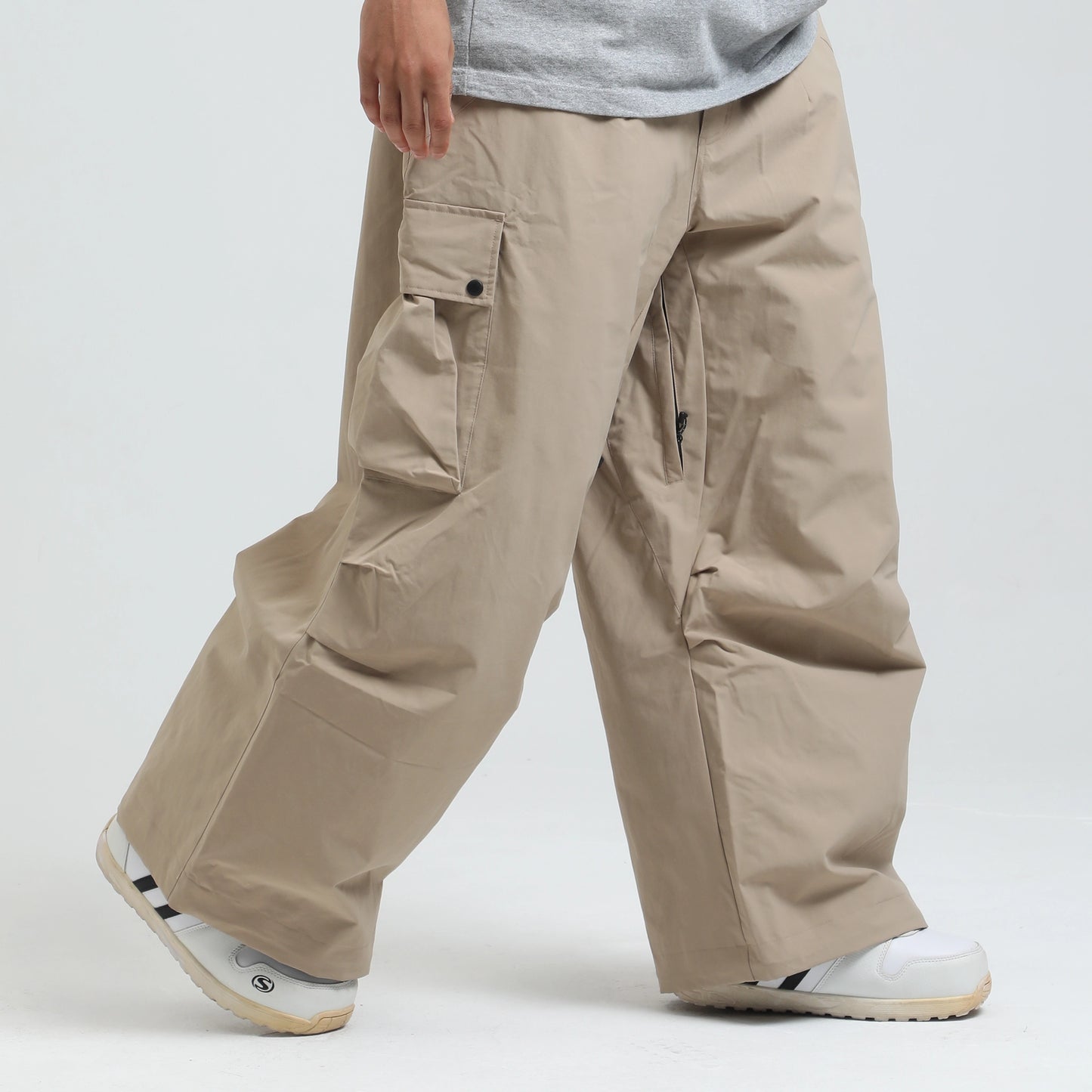 Baggy Ski & Snowboard Pants - Khaki