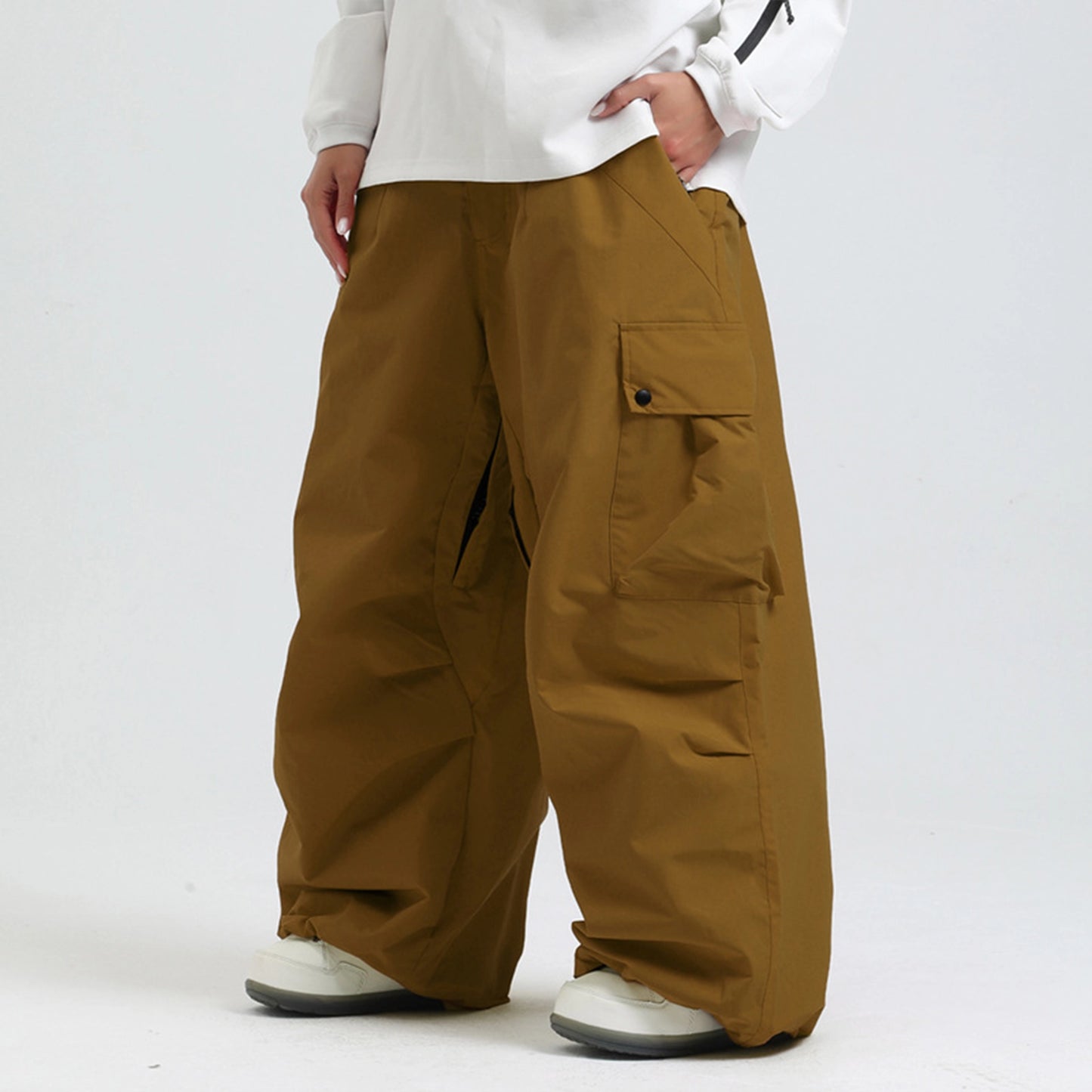 Vivid Baggy Ski & Snowboard Pants - Coffee